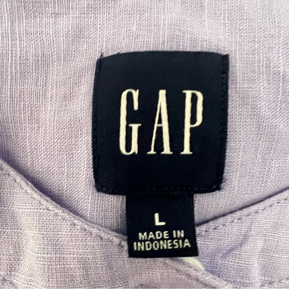GAP Lavender Tie-Waist Puff Sleeve Mini Dress - Picture 2 of 4